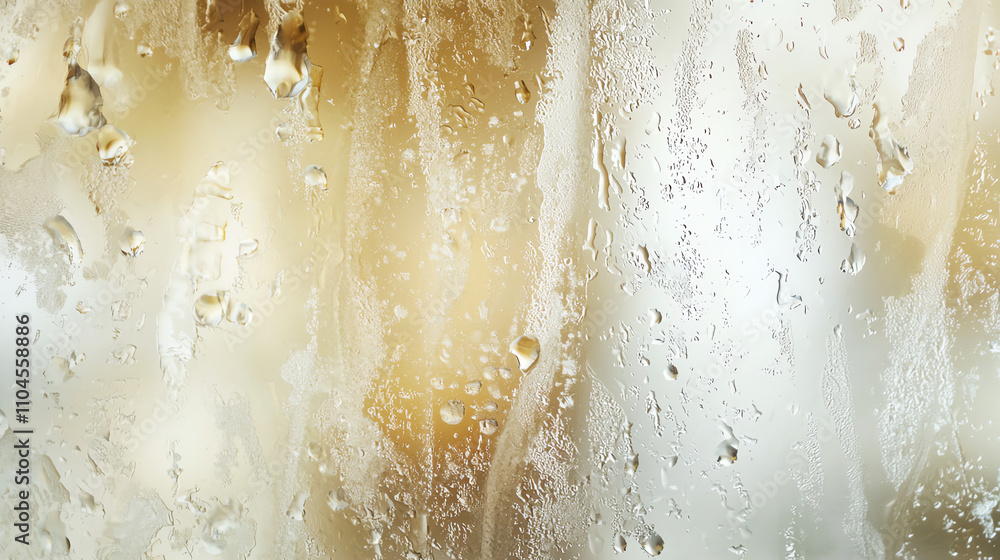 Poster textured glass surface with soft distortions and water droplets creating a soothing background effec