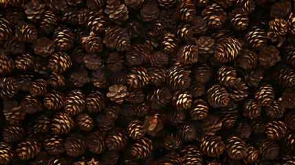 Dark Brown Pine Cone Background Illustration