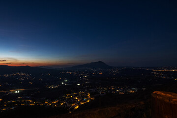 Fototapeta premium View of the city at night from above