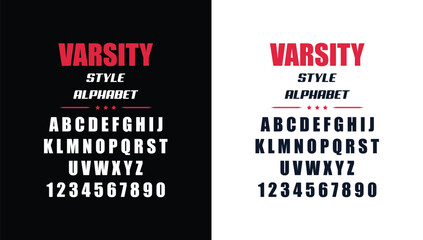 Classic college western font alphabet. Varsity sport font in western style for baseball, football or basketball logo, brand and t-shirt. Athletic department typeface, varsity stylish font alphabet