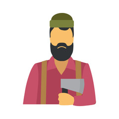 Lumberjack icon clipart avatar logotype isolated illustration