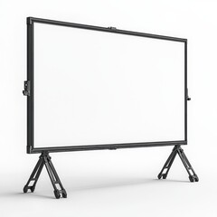 A portable blank projection screen ideal for presentations, meetings, or educational purposes, Its sturdy design makes it suitable for both indoor and outdoor use, enhancing visual communication,