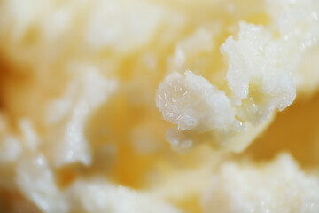 Macro texture of shaved milk or yogurt