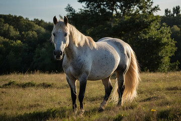 Obraz premium A majestuous and happy horse