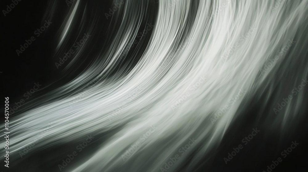 Poster dynamic motion blur effect creating white streaks over a dark background