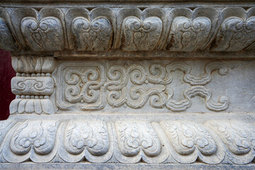 Sumeru throne in the wall of the Wisdom-Sea Temple, The Liangless Buddha Temple at the top of Wanshou Mountain in Summer Palace in Beijing.