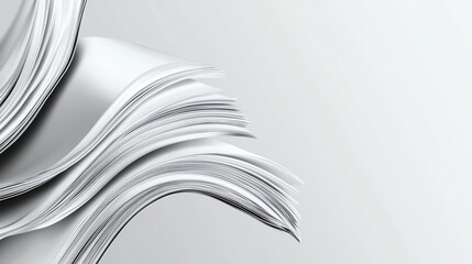 Magazine paper texture on light gray background creating a modern and minimalist aesthetic in a design context