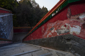 Steps leading to Dvipa on the south side of Xumi Lingjing Site of Summer Palace in Beijing
