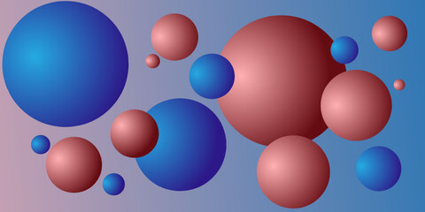 red and blue 3d balloon background