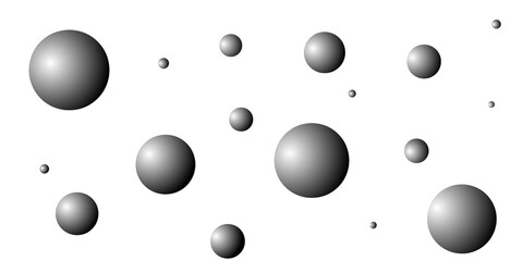 Gray circle bubbles on white background.