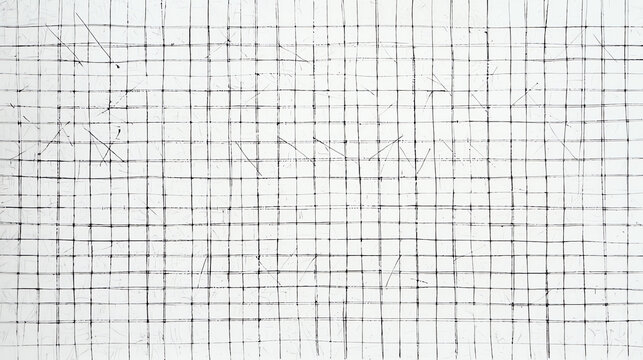 Monochromatic white grid pattern showcasing intricate details and textures on a flat surface