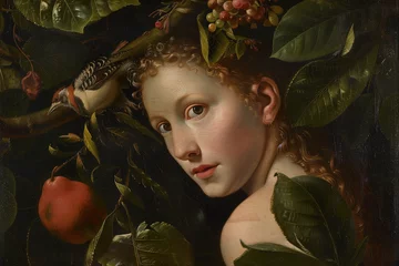 Poster Eve shown in biblical art living in divine nature according to Christian scriptures