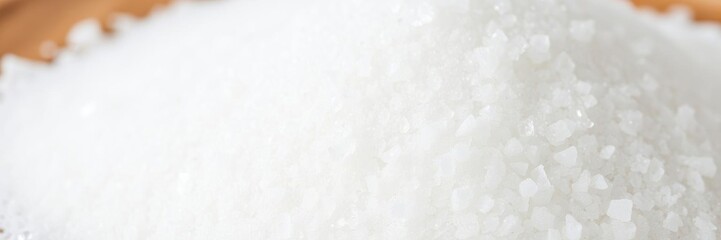Pile of shiny sugar crystals forming a textured background, food, ingredient