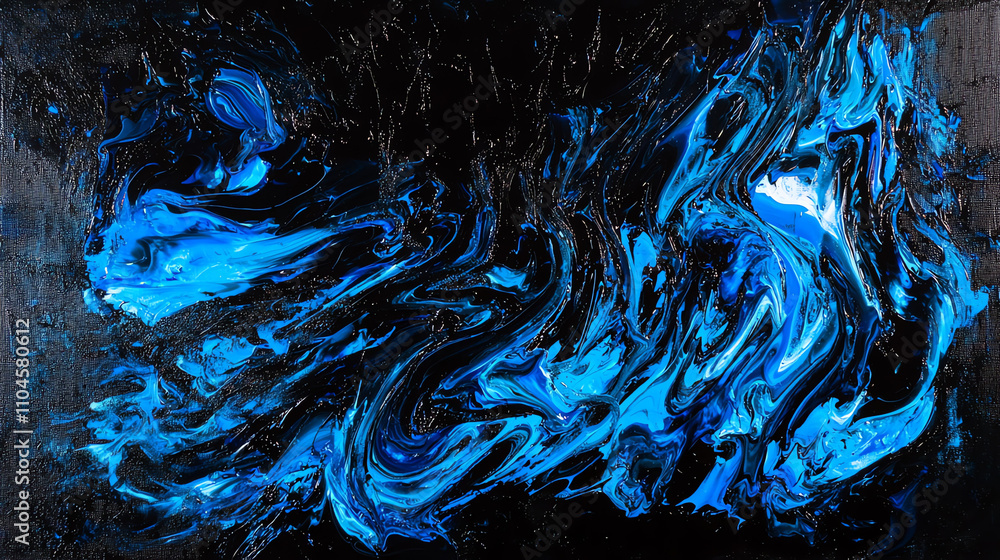 Aufkleber swirling blue light streaks create a captivating abstract pattern on a dark background