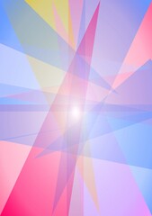 Background image uses transparent colors overlaid to create a graphic design image.