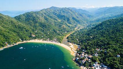 Mountains Surrounding the Bay of Yelapa, Jalisco. Mexico. Sierra Madre Occidental. Tourist...