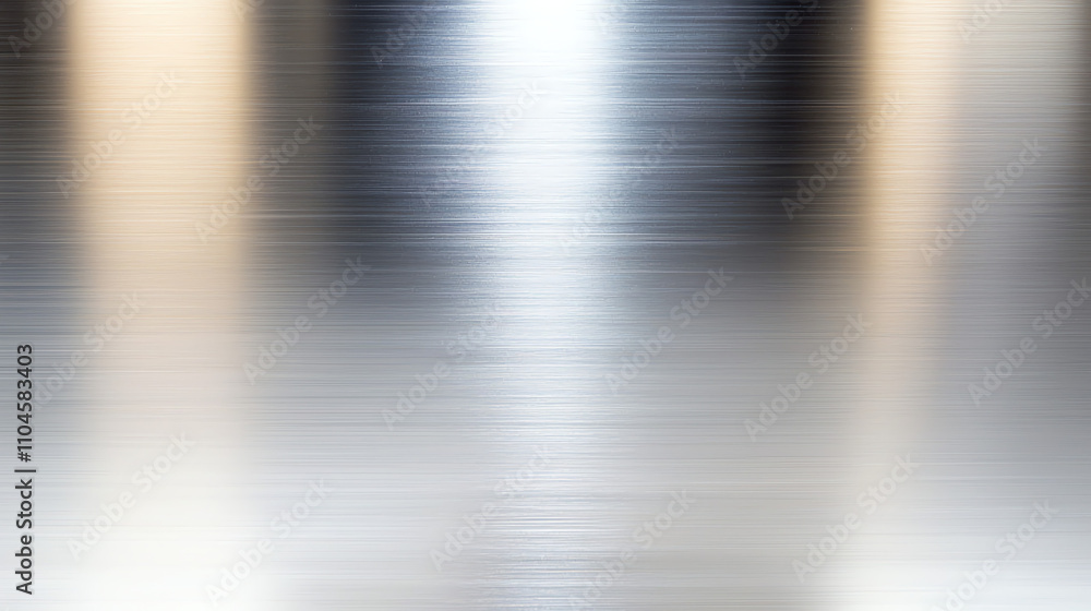 Aufkleber soft reflections on a polished chrome surface create a modern and sleek appearance in a contemporary