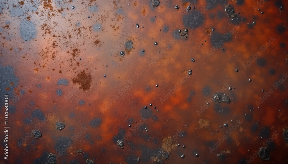 Aufkleber Rustic brown surface texture. Grunge design with rust spots, dark marks. Abstract patterns. Long format. Vintage look. Empty space ideal for backgrounds art. Suitable for graphic design projects.