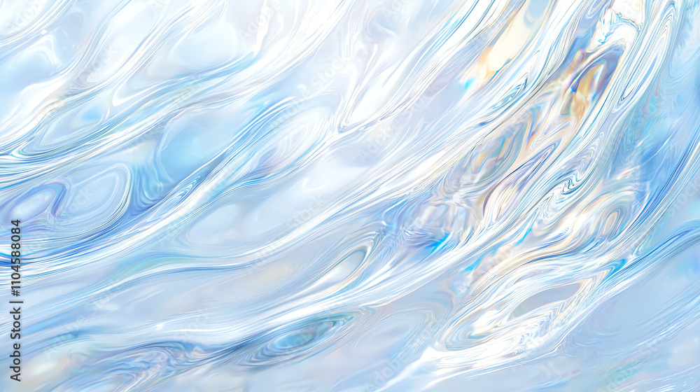 Aufkleber glass texture creates an illusion of movement on a clear background with delicate swirls and distort