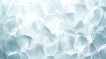 Obraz premium Glass texture creates abstract patterns on a clear background, distorting light and reflections beautifully