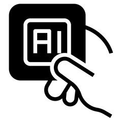 Artificial Intelligence Glyph Icon