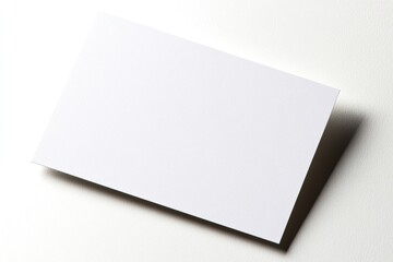 A white card with no writing on it