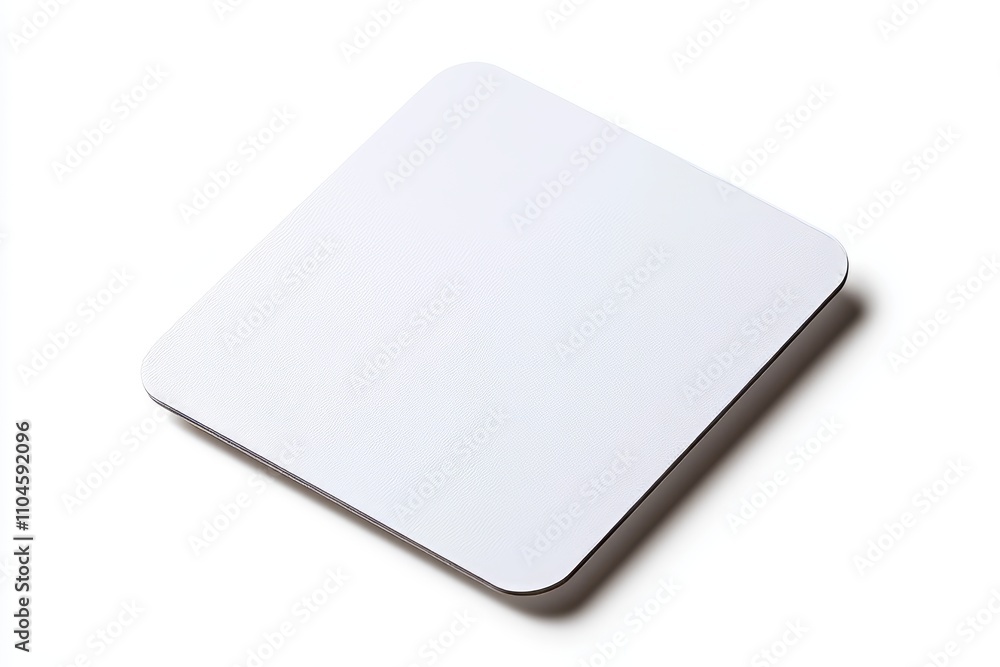 Poster a white square with a pattern on it