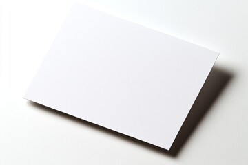 A white card with no writing on it