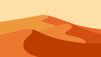 Landscape illustration of sand desert