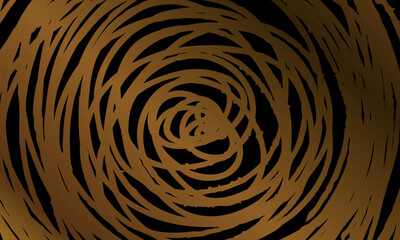 Hand drawn black and brown doodle spiral. grunge sketch spiral line. retro style.