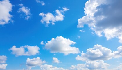 Naklejka premium blue sky with beautiful clouds