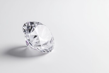 A diamond is sitting on a white background