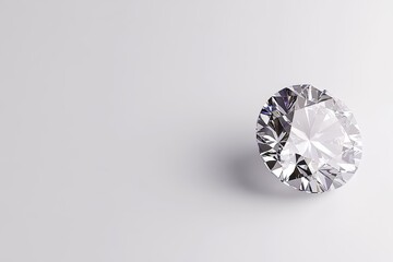 A diamond is on a white background