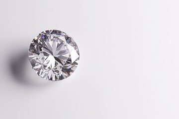A diamond is sitting on a white background