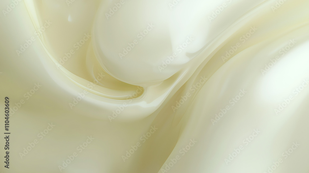 Poster swirling cream texture with gentle softness in light shades capturing a serene and calming atmospher