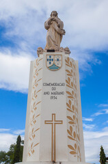 Statue of the Virgin Mary (Mother Mary) in a park in Dili City, Timor Leste.