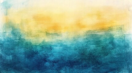 Abstract Colorful Landscape with Blue and Yellow Gradient Hues