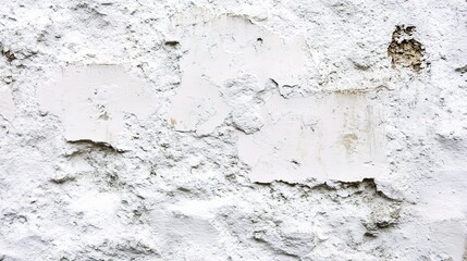 Obraz premium Textured White Wall with Peeling Paint and Rustic Appearance