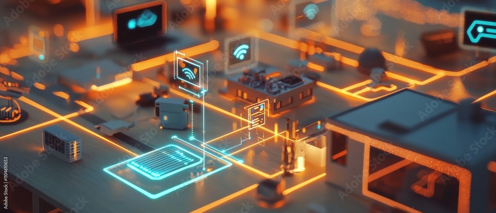Poster tech perspective illuminating communication with iot devices in home environments