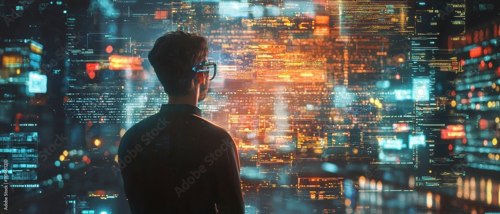 Poster monitoring real-time encrypted data insights into office security practices for tech workers