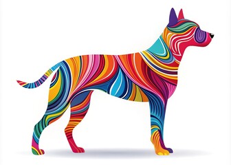 Fototapeta premium Dog Breed Silhouettes - Printable Wall Art Decor