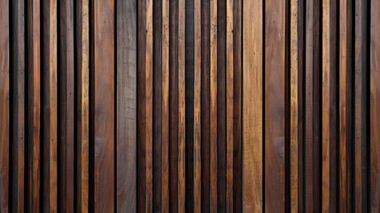 Walnut Wood Paneling: A sleek and contemporary wood paneling design, featuring narrow vertical strips of rich walnut wood arranged in a regular pattern.