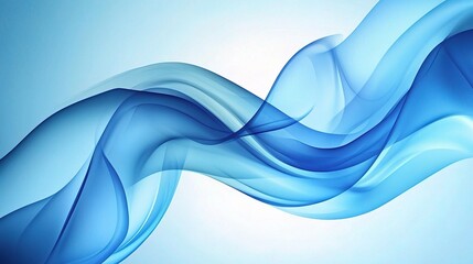 Obraz premium Soft Blue Wave Abstract Background for Creative Designs