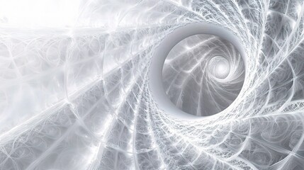 Naklejka premium Abstract Spiral Design in Light Shades with Ethereal Atmosphere