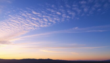 altostratus clouds blue sky at sunset