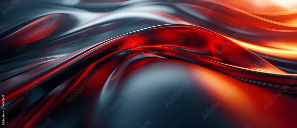 Aufkleber futuristic abstract design with dark and red elements