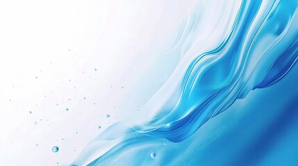 Abstract Blue Waves Design with Light and Soft Flowing Textures