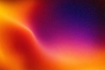 Colorful Gradient Abstract Background with Deep Purple to Bright Orange Transition and Grainy Texture