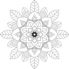 Vibrant mandala color book with simple, hand-drawn vector designs! Perfect for basic coloring, drawing, painting, and art lovers. Floral, geometric, symmetrical patterns for creativity and relaxation.