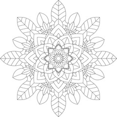 Vibrant mandala color book with simple, hand-drawn vector designs! Perfect for basic coloring, drawing, painting, and art lovers. Floral, geometric, symmetrical patterns for creativity and relaxation.